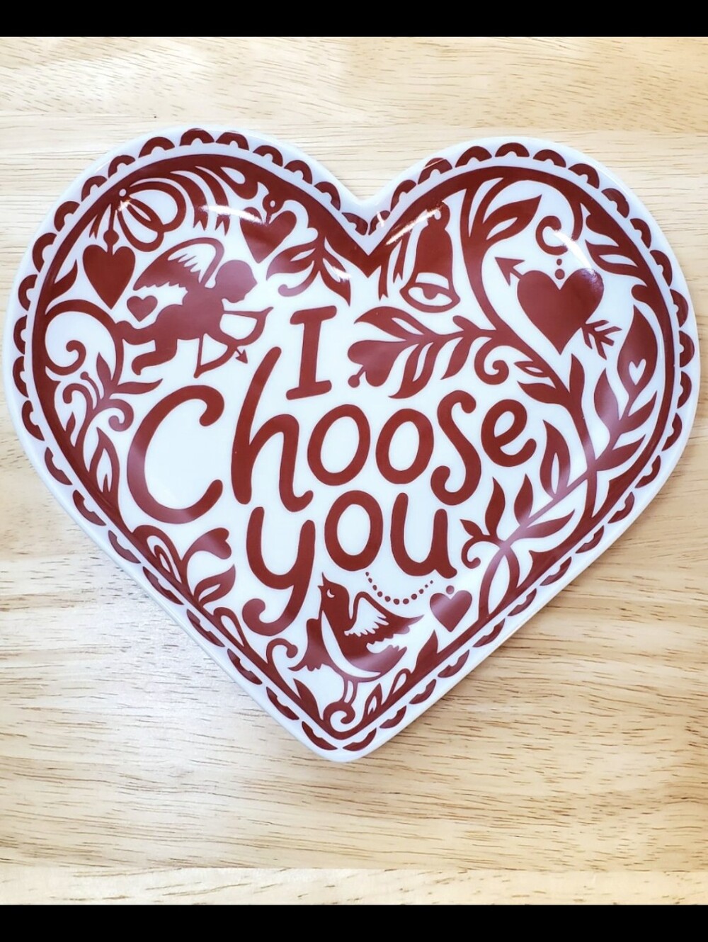 Crate & Barrel I Choose You Plate
